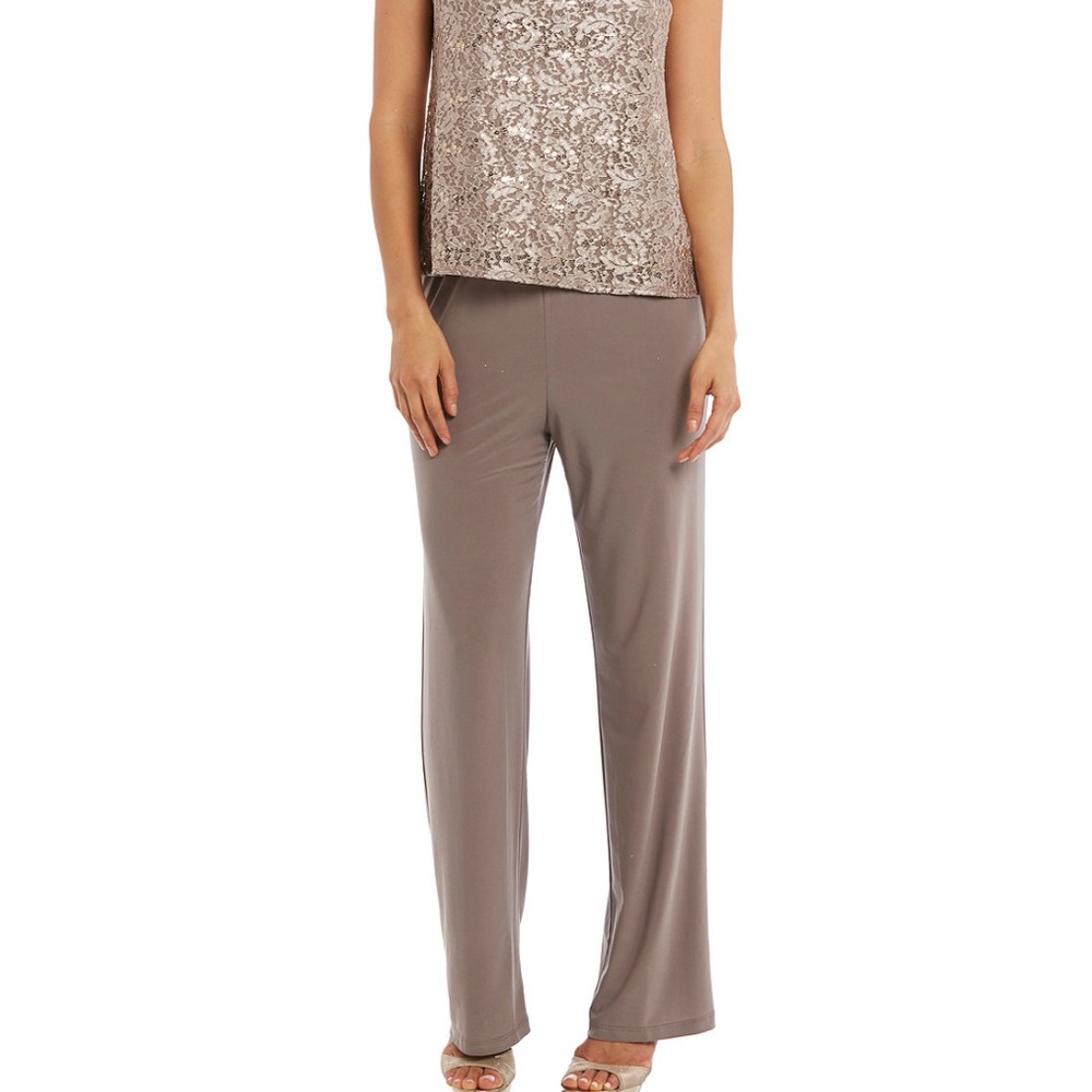 R & M Richards Champagne Pants- Mid-rise Sz 18